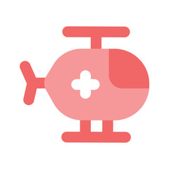 Medical air service, emergency helicopter vector design in trendy style