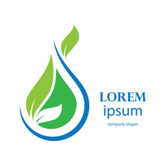 refreshing eco friendly water logo design
