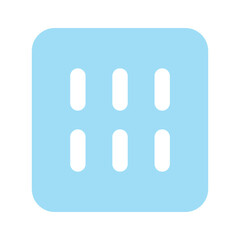 An editable icon of capsules strip, medical treatment, health care