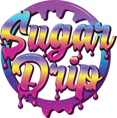 Sugar Drip Colorful Logo design