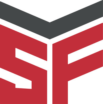 SMF letter Logo design template