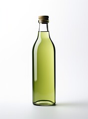 Minimalist Clear Bottle with Pale Green Liquid.