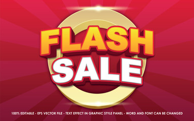 Editable Flash Sale 3D Text Effect
