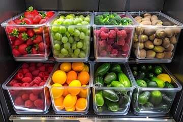 Fresh Organic Fruits and Vegetables - Healthy Produce Display for Groceries and Markets