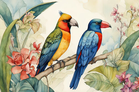 Ai meraviglioso uccelli dal piumaggio di molti colori 07