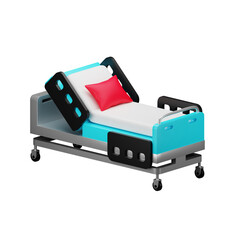 3D illustration of Hospital bed