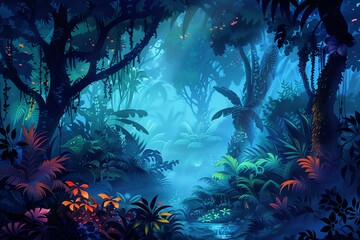 fairy painting jungle background