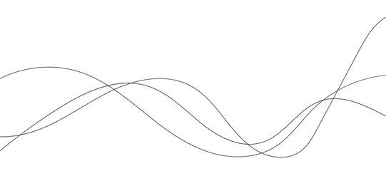 Wave lines vector illustration. Curve wave seamless pattern. Line art striped graphic template.