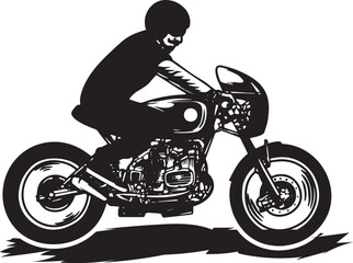 Fototapeta premium motorcycle rider silhouette clipart vector illustration