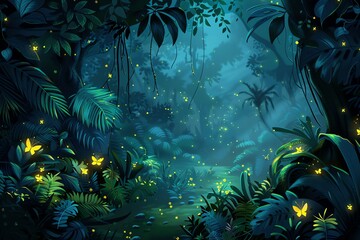 fairy painting jungle background