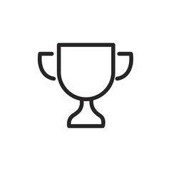 trophy line icon, for winners of champion cup, sport award, success concept vector illustration