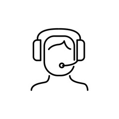 Fototapeta premium Customer Service, Customer Service, helpline, client service or female Assistant Icon