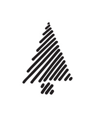 Christmas tree. vector illustration.