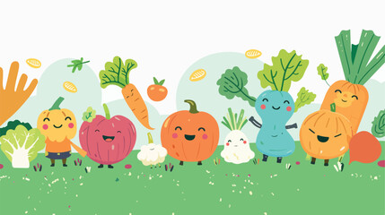 Healthy vegetables frame organic vegetarian card design