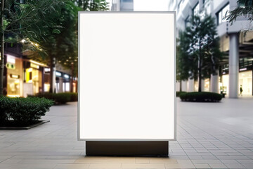 Blank street sign mockup for advertising with copy space for sale and offers advertising