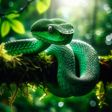 green viper snake