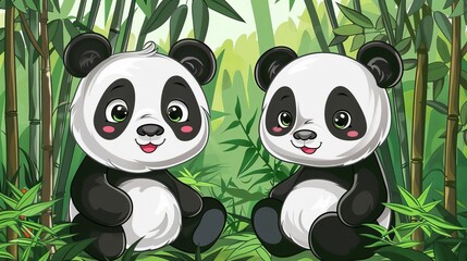 Adorable cartoon sloths and tropical plants