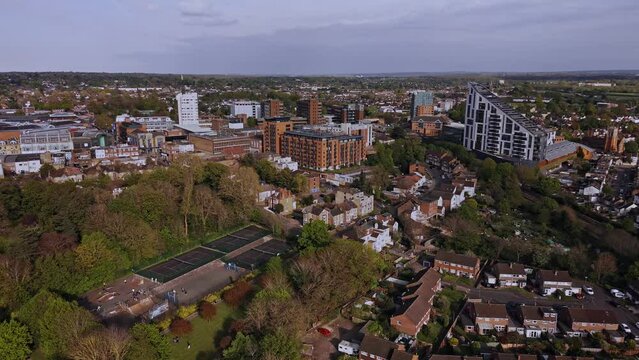 Drone View of Bromley, London.