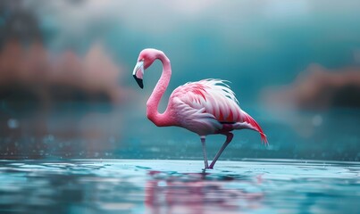 Flamingo that is pink, Generative AI
