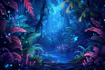fairy painting jungle background