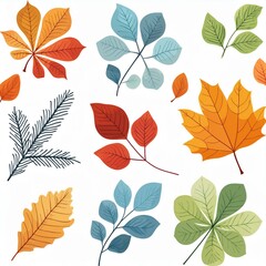 autumn leaves seamless pattern