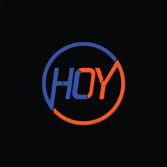H D Y letter logo abstract creative design