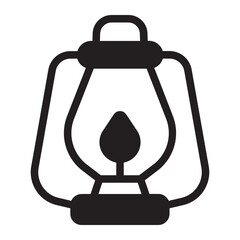 oil lamp glyph icon