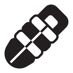 sleeping bag glyph icon