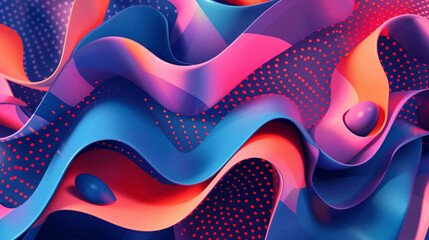 Vibrant Abstract Background Representing Health and Energy with Colorful Waves
