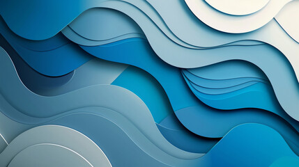 Abstract Blue Gradient Waves Background Symbolizing Fluidity and Motion
