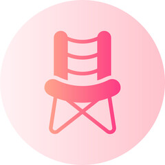 camp chair gradient icon