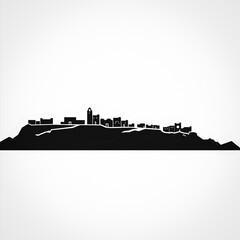 Naklejka premium Taos skyline vector illustration silhouette