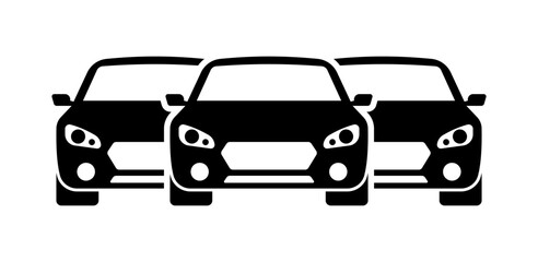 Cars icon. Car Icons. Silhouette Style. Vector icons
