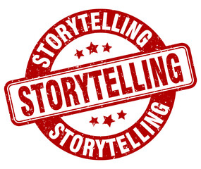 storytelling stamp. storytelling label. round grunge sign