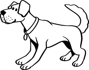 cute cartoon dog drawing.