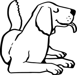 cute cartoon dog drawing.