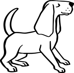 cute cartoon dog drawing.