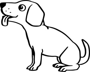 cute cartoon dog drawing.