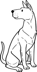 cute cartoon dog drawing.