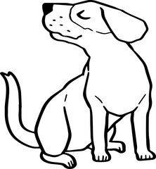 cute cartoon dog drawing.
