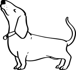 Obraz premium cute cartoon dog drawing.