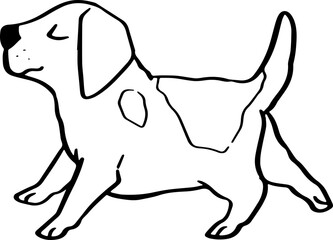 cute cartoon dog drawing.