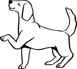 cute cartoon dog drawing.