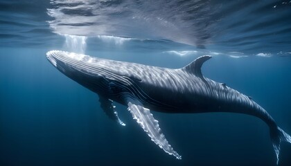 A Blue Whale Swimming Through A School Of Sardines Upscaled 7