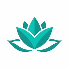 Lotus flower logo design vector art illustration