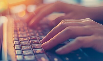 A Close-Up of a Person's Hands Typing on a Keyboard, with Code and Development Tools Visible on the Screen
