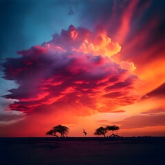 sunset over the ocean