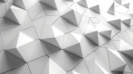 Obraz premium Abstract background created by white triangles lined up to form a beautiful pattern.