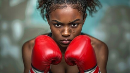 The Focused Female Boxer
