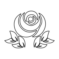 rose icon on a white background, vector illustration